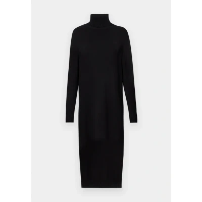 Afbeelding van VILA Viril ROLL NECK LS MIDI NOOS Gebreide jurk, Dames, Maat: XS, Black