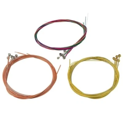 Afbeelding van ISKIP gitaarsnaren voor akoestische gitaar, 3 sets van 6 gitaarsnaren, duurzame vervangende gitaar (1 messingset, 1 koperset en veelkleurige set)