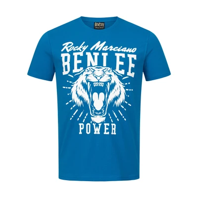 Afbeelding van Benlee Normale Passform Tiger Power Tshirt print, Heren, Maat: XXL, Royal blue white