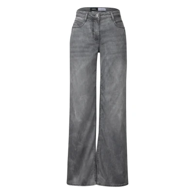Afbeelding van Cecil Loose FIT Wide leg, Dames, Maat: 32x30, Grau