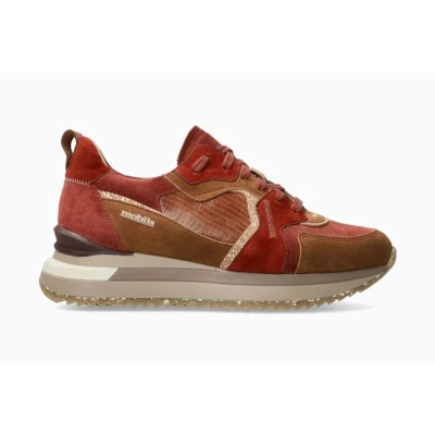 Afbeelding van Mephisto Mobils Janel dames sneaker bruin maat 38 (EU) 5 (UK)