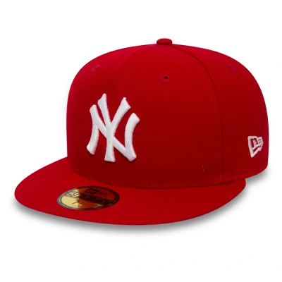 Afbeelding van new Era pet 59fifty mlb basic york yankees Rood 7 1/4 (58)