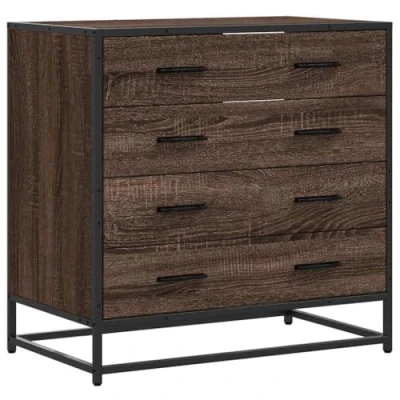 Afbeelding van vidaXL Ladekast 70x41x70 cm bewerkt hout bruin eikenkleur