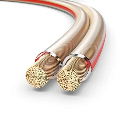 Afbeelding van PureLink SP060 010 luidsprekerkabel 2 x 2,5mm² (99,9% OFC, massieve koperstrengen 0,20 mm) hifi boxkabel, 10m, transparant, set incl. 4 banaanstekkers