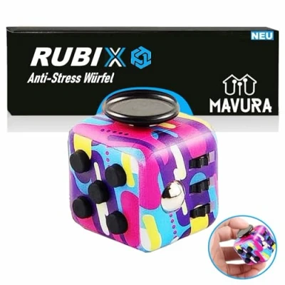 Afbeelding van Rubix Cube Fidget anti stress kubus stresskubus speelgoed voor stressvermindering bij nervositeit volwassenen