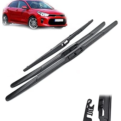 Afbeelding van Voor &amp; Achter Wisserbladen Set Kia Rio 4 Hatchback 2017 2018 2019 2020 2021 2022 Voorruit Ruitenwisser 26 &quot;+ 16&quot; + 11 &quot;Ruitenwissers