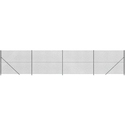 Afbeelding van vidaXL Gaashek met flens 1,8x10 m antracietkleurig