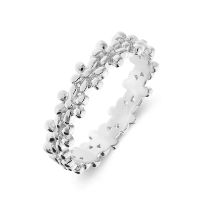 Afbeelding van Lucardi Kinder Zilveren kinderring bloemen Ring 925 Zilver Zilverkleurig 13.50 / 43 mm
