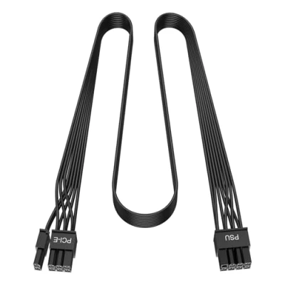 Afbeelding van J&amp;D PCIe Kabel, Mannelijk naar 8 Pin 6+2 GPU Stroomkabel, Compatibel met Corsair, Thermaltake, ARESGAME Modulaire PSU, PSU Kabel voor Grafische Kaart, 65 CM