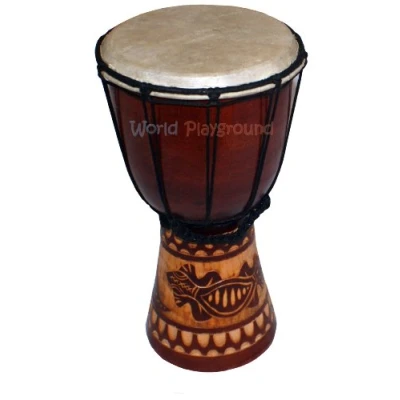 Afbeelding van 30cm Gesneden Djembe Drum West Afrikaanse Bongo