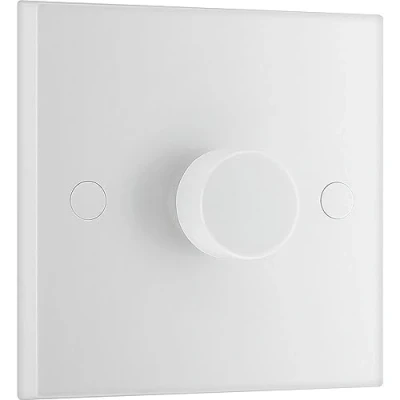 Afbeelding van BG Electrical 981P 0J dimschakelaar, 1 versnelling, 2 wegen, vierkant, wit