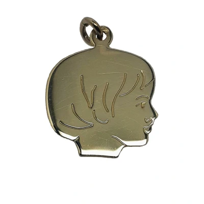 Afbeelding van Zilver hanger meisjeshoofd Verlinden juwelier