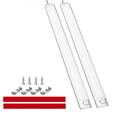Afbeelding van Intckwan 12 V led lamp, camper, 168 leds, 6000 K, binnenverlichting, strip met schakelaar, voor auto, busje, caravan, boot, keuken, badkamer, bar, vrachtwagen, tractor, 2 stuks