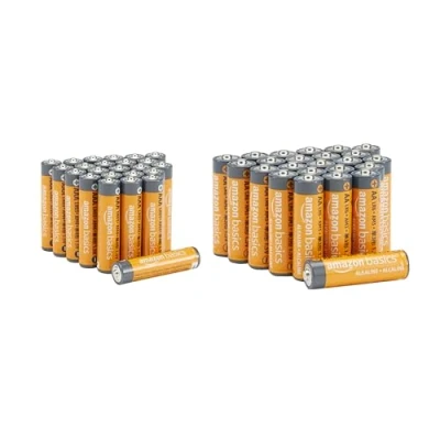 Afbeelding van Amazon Basics AA en AAA batterijen, uiterst krachtig, alkaline, voordeelset, 24 batterijen combi set: AAA, in totaal 48 stuks