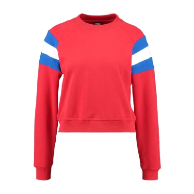 Afbeelding van Urban Classics Sweater, Dames, Maat: XL, Firered/brightblue/white
