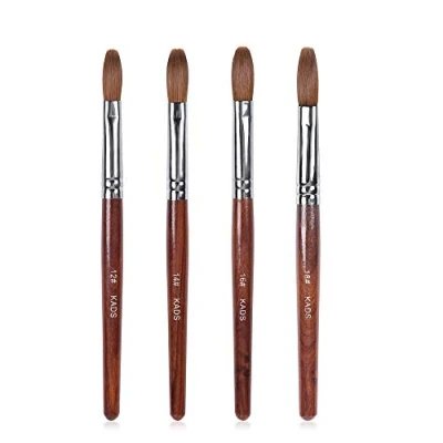 Afbeelding van KADS Kolinsky Sable Acryl Nail Art Borstel Rood Hout Pen Nagelborstel voor Manicure Tool (Set van 4)
