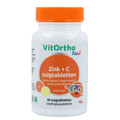 Afbeelding van VitOrtho Kind Zink + C Zuigtabletten 30TB
