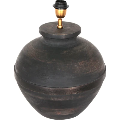 Afbeelding van Anne Lighting tafellamp Lyons zwart hout 40 cm E27 fitting 3746ZW