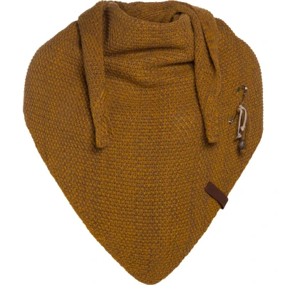 Afbeelding van Knit Factory COCO Halsdoek, Dames, Maat: One Size, Ochre tobacco