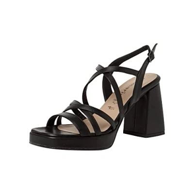 Afbeelding van Tamaris Sandalen met hoge hak, Dames, Maat: 38, Black matt Leer