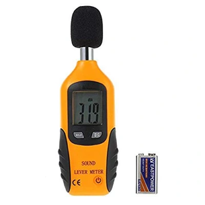 Afbeelding van Cadrim Digitale geluidsniveaumeter, draagbare 30 dB tot 130 decibel, meetapparaat met lcd display, voor fabrieken en wegen
