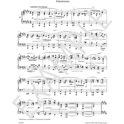 Afbeelding van Bärenreiter Brahms: Selected Piano Pieces Bladmuziek voor toetsinstrumenten
