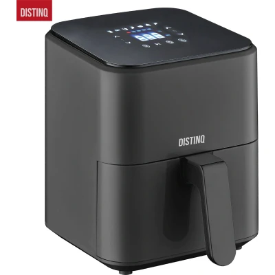 Afbeelding van DistinQ Heteluchtfriteuse compact Airfryer 4 liter inhoud Digitaal display Zwart