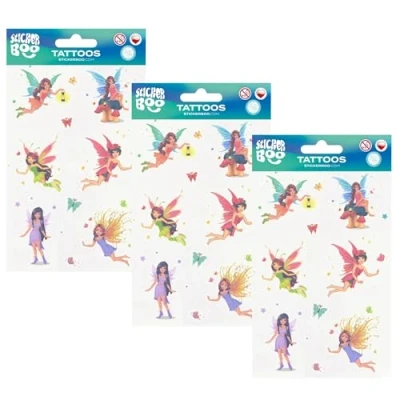Afbeelding van Fee Kindertattoo Set, Afwasbare Kindertattoos