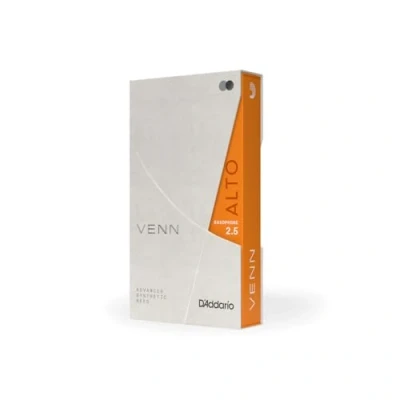 Afbeelding van D&#039;Addario VENN G2 synthetische Altsaxofoon Reeds Altsaxofoonrietjes met geavanceerde constructie van polymeervezels, hars, natuurlijk riet, sterkte 25