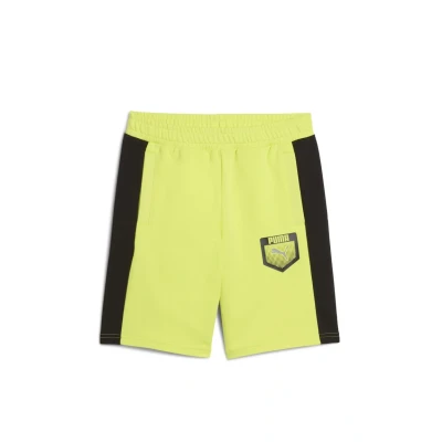 Afbeelding van Puma Active Sports Graphic Shorts voor kinderen, Maat: 152, Lemon sherbert