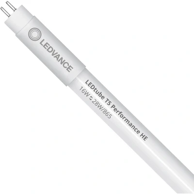 Afbeelding van ledvance ledbuis t5 hf high efficiency performer g5 16w 2400lm 6500k cri80 mat wit ip20 dxl 16x1163mm 4099854029363