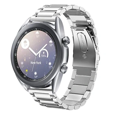 Afbeelding van SUNDAREE Compatibel met armband Samsung Galaxy Watch 3 41 mm R850/Garmin Vívoactive 5/Huawei GT 42 mm/TicWatch E3/AMAZFIT GTR MINI, 20 mm, zilver, vervanging van roestvrij staal, metaal,