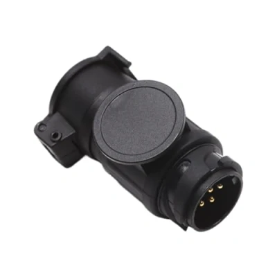 Afbeelding van YananAC 7 polige aanhangeradapter, 12 V stekker, aanhangerstekker, 13 naar polig, waterdichte adapterstekker voor vrachtwagen, auto, tractor, boot, machine, caravan, camper, aanhangeradapter