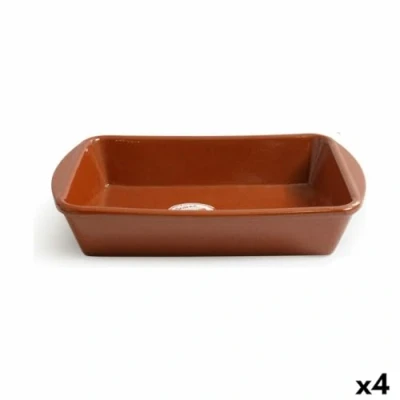 Afbeelding van Serveerschaal Inde Vitro Azofra Aardewerk Rechthoekig 35 x 25 6 cm (4 Stuks)