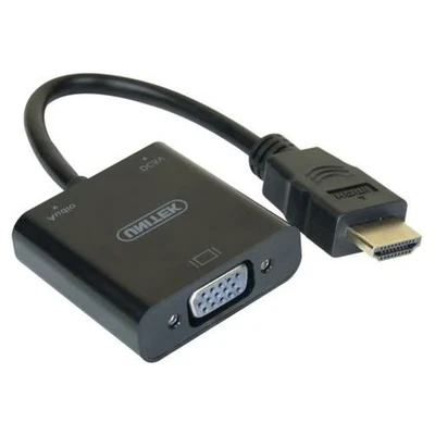 Afbeelding van CUC exertis Connect 051248 HDMI VGA zwarte kabelinterface/genderadapter kabelinterface/genderadapters (HDMI, VGA, stekker/aansluiting, goud, zwart, 0,15 m)