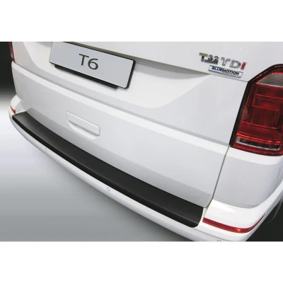Afbeelding van RGM ABS Achterbumper beschermlijst passend voor Volkswagen Transporter T6 Caravelle/Multivan 9/2015 met achterklep Zwart