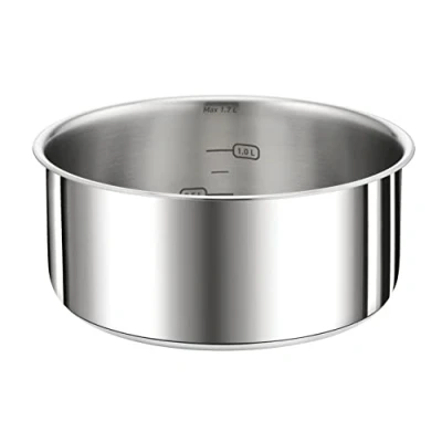 Afbeelding van TEFAL Ingenio Preference L8982804 steelpan, 16 cm, stapelbaar, roestvrij staal, inductie, veelzijdigheid, ruimtebesparend, zilverkleurig