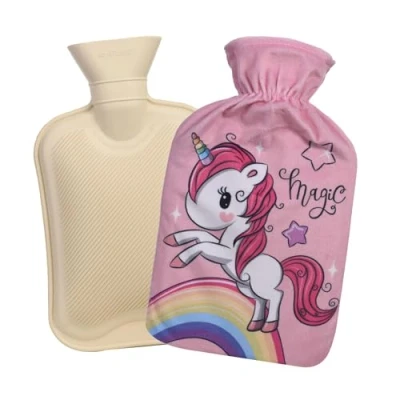 Afbeelding van Unicorn Warmwaterfles 1L, Hot Water Bottle, Warmwaterzak met Zachte Pluche Hoes, Warmwaterkruik, Hand en Voet Warmer, Warm Fles voor Kramp Pijnbestrijding