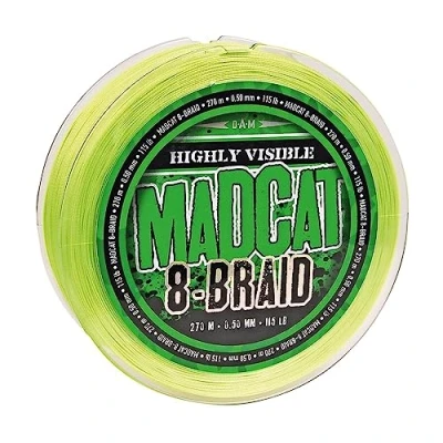 Afbeelding van Madcat 8 BRAID 270M 0.60MM 61.2KG 135LBS HI VIS YELLOW
