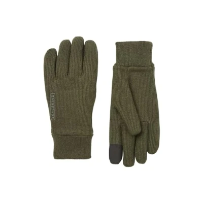 Afbeelding van SEALSKINZ Necton winddichte gebreide handschoen voor alle weersomstandigheden, olijf, M