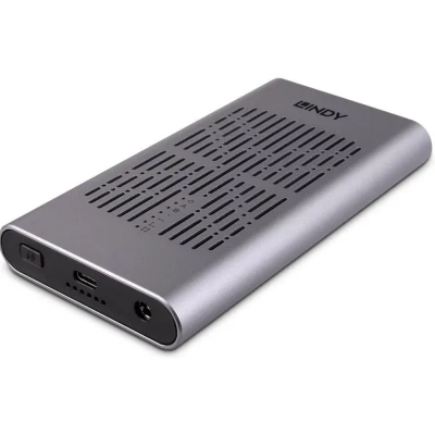 Afbeelding van Lindy 43382 USB 3.2 behuizing voor 2x2 Dual M.2 NVMe met kopieer optie