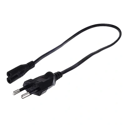 Afbeelding van shortix kort netsnoer (stroomkabel met Euro platte stekker naar 8 bus). zwart. 50 cm.