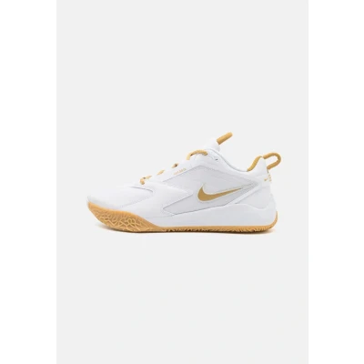 Afbeelding van Nike Performance ZOOM Hyperace 3 Unisex Volleybalschoenen, Maat: 47, White/metallic gold/photon dust Textiel/ synthetisch