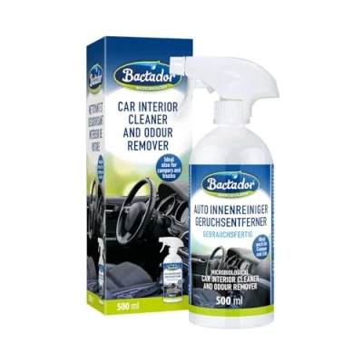 Afbeelding van Bactador auto interieurreiniger en geurverwijderaar spray 500 ml Microbiologische &amp; Betrouwbaar voor geurtjes van huisdieren zacht materialen