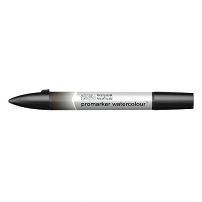 Afbeelding van Winsor &amp; Newton 0201609 Aquarelmarker 2 punten, penseel en fijne punt, lichtecht, hoog gepigmenteerde aquarelverf voor kalligrafie, tekeningen Water Colour Marker, Sepia