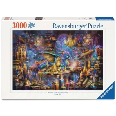 Afbeelding van Erwachsenenpuzzle 3000 Teile Drachenbibliothek