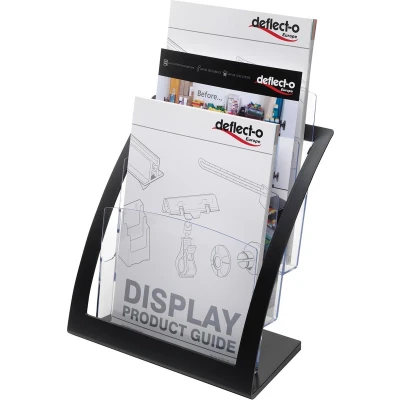 Afbeelding van Deflecto Folderhouder Contemporary, ft A4, zwart 2 stuks