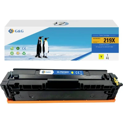 Afbeelding van G&amp;G 219X Toner Geschikt voor HP 219A W2192A W2192X geel Huismerk Hoge capaciteit