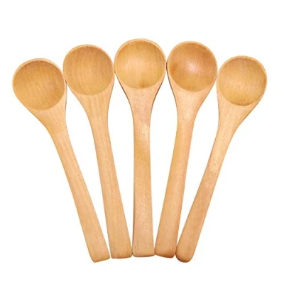 Afbeelding van Mini Wooden Children Spoon, 30Pcs Small Wood Kids Spoons Honey Coffee Ice cream Teaspoon Kitchen Condiment Tool