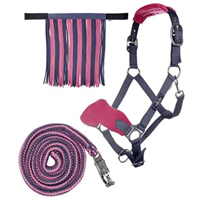 Afbeelding van HKM Halster Grijs/Roze Pony
